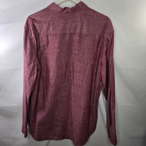 Hurley Men's Salmon Pink Button-up Shirt Size XXL - Picture 9 of 9